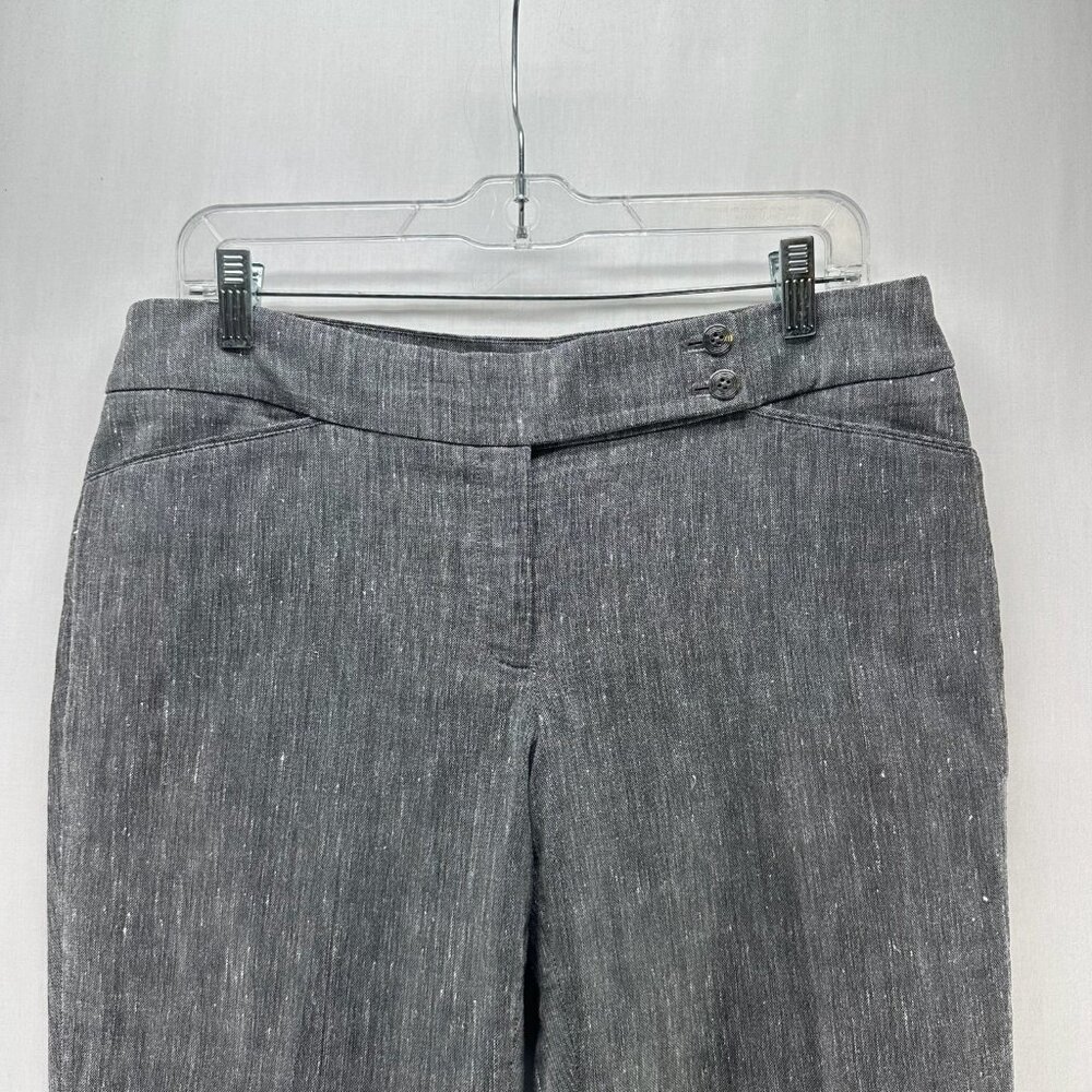 WHBM Modern Boot Dress Pants Womens 8R Tweed Lined Mid Rise Work Heathered Gray - Picture 3 of 13